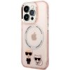 Karl Lagerfeld KLHMP14LHKCP iPhone 14 Pro 6,1 hardcase różowy/pink Karl & Choupette Aluminium Magsafe
